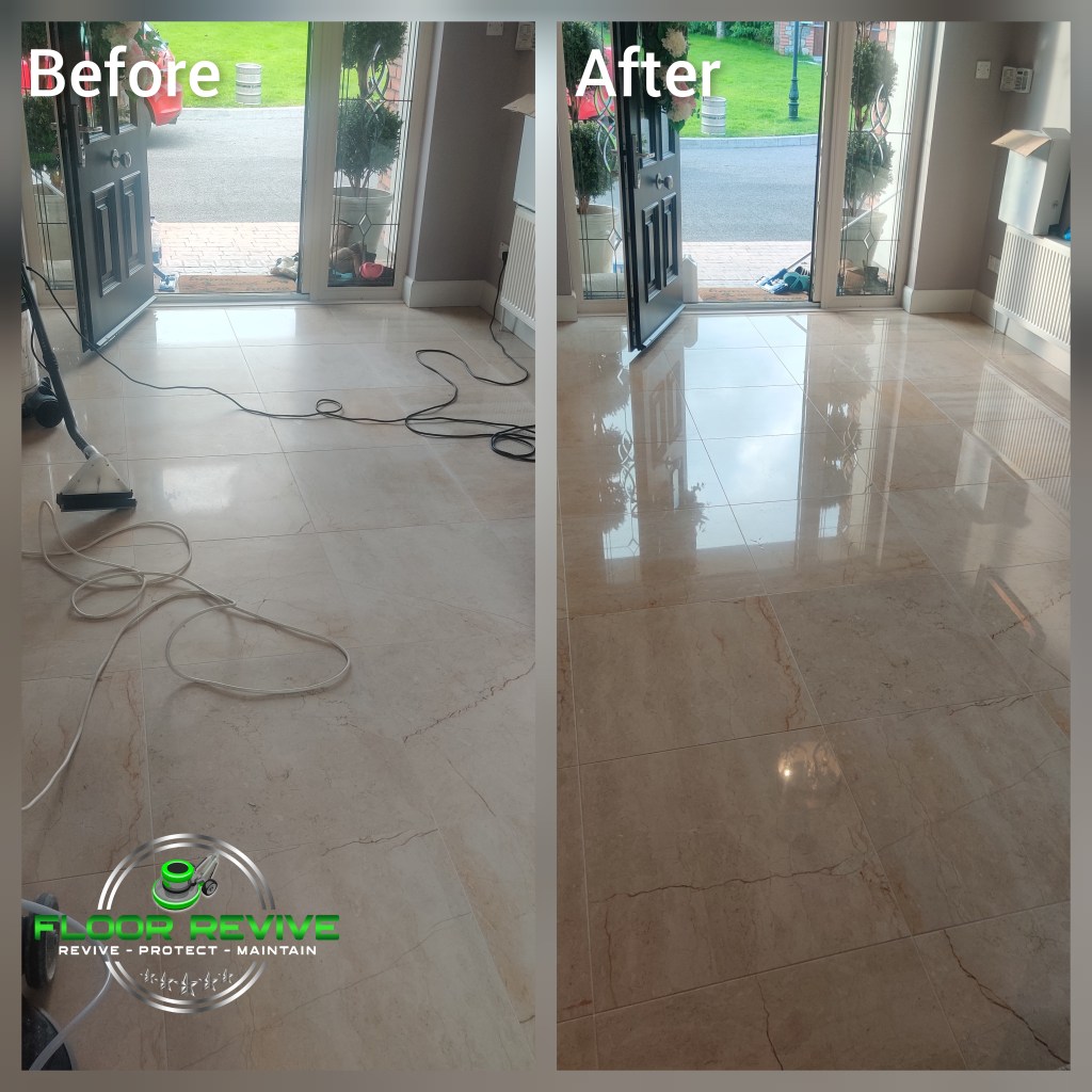Marble floor cleaning and polishing in Monaghan