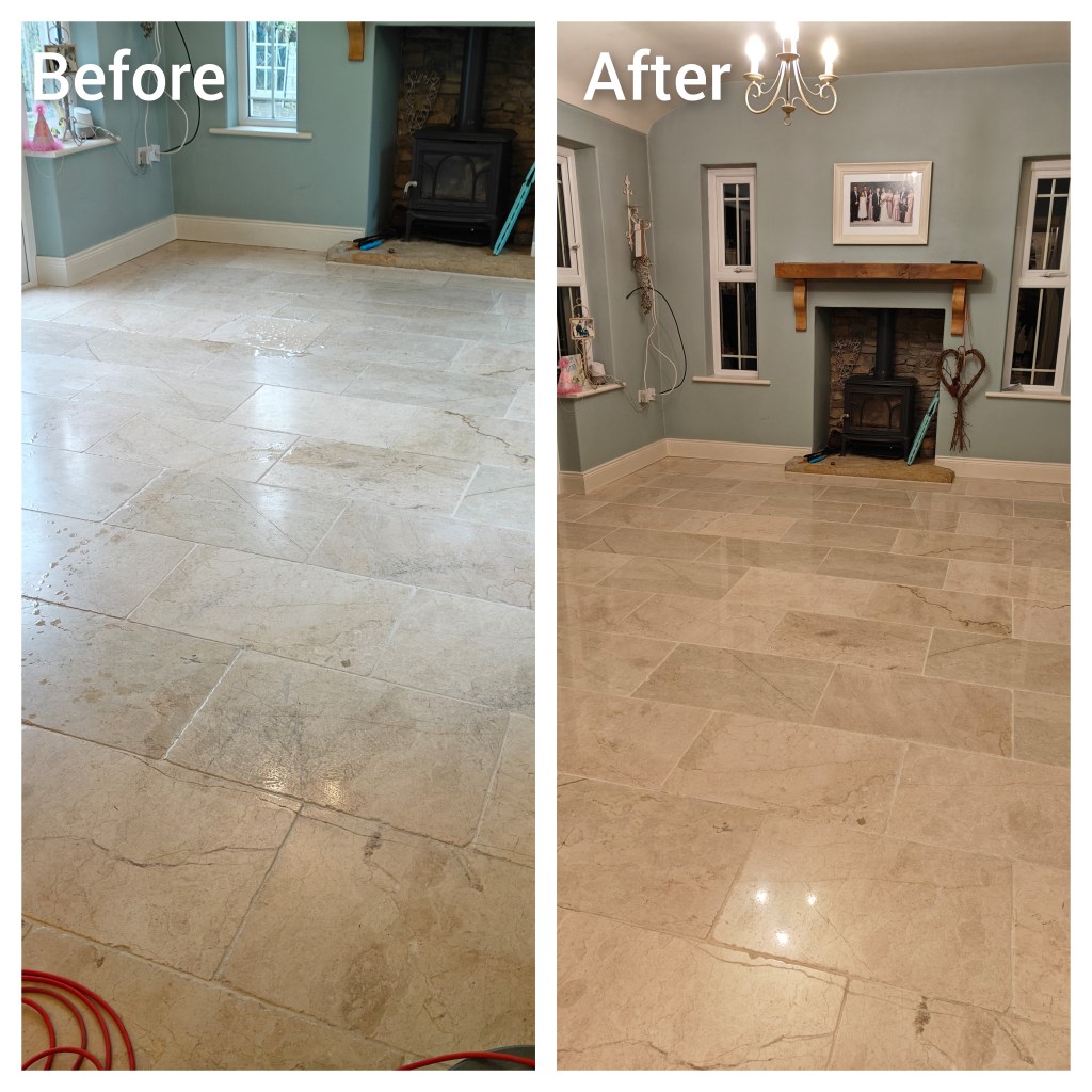 Marble floor cleaning and polishing in Monaghan