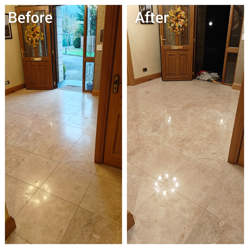 Marble floor cleaning and polishing in Monaghan